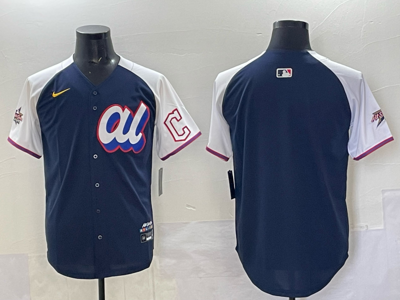 Men 2025 Cleveland Indians blank Drak Blue All star Nike MLB Jersey 001->cleveland indians->MLB Jersey